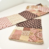 Patchwork-Schal / Halstuch 'Carlotta' beige-rosa