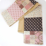 Patchwork-Schal / Halstuch 'Carlotta' beige-rosa