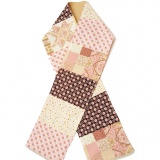 Patchwork-Schal / Halstuch 'Carlotta' beige-rosa