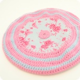 Ballonm�tze Masch&Match 'Marie' pink-blau - mit Bio-Baumwolle