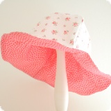 Bio-Wendehut 'Caro Bamibini' - Two-sided eco pink mit Blumen