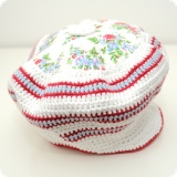 Ballonm�tze Masch&Match 'FloraMare' wei�-rot-blau - mit Bio-Baum