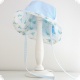 Bio-Wendehut f�r Babies zum Binden - blau mit V�gelchen